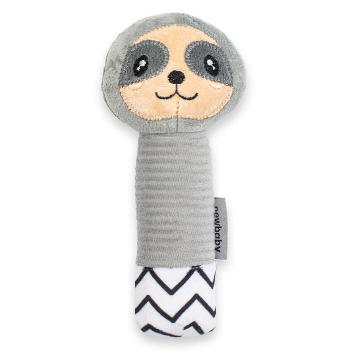 NEW BABY - Dětská pískací plyšová hračka s kousátkem Sloth
