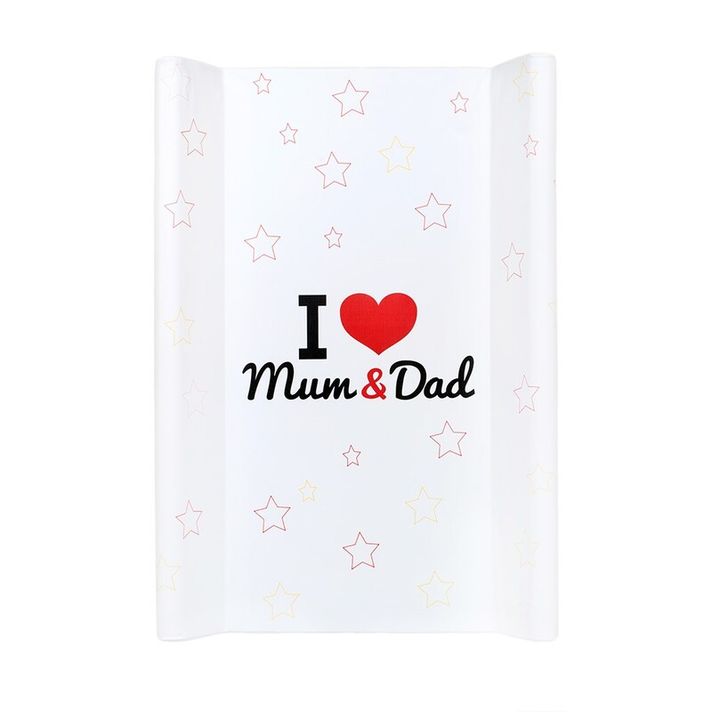 NEW BABY - Přebalovací nástavec I love Mum and Dad bílý 50x70cm