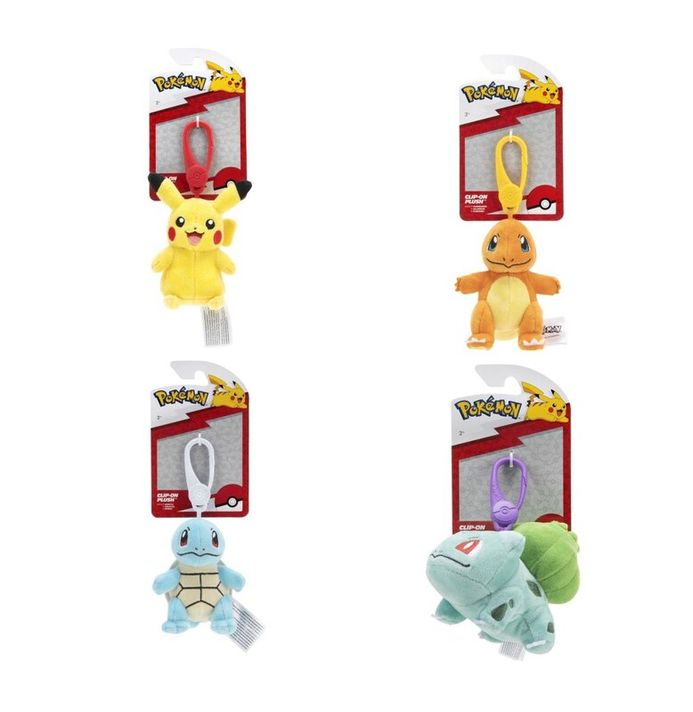 ORBICO - Pokémon - Plyš Clip (Clip-On Plush Assortment), Mix Produktů