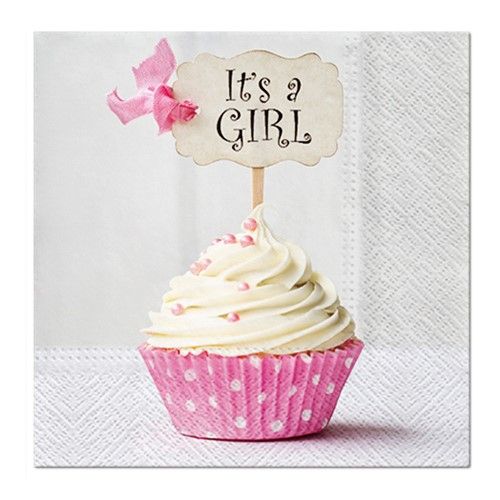 PAW - Ubrousky 33x33 cm Pink Cupcake