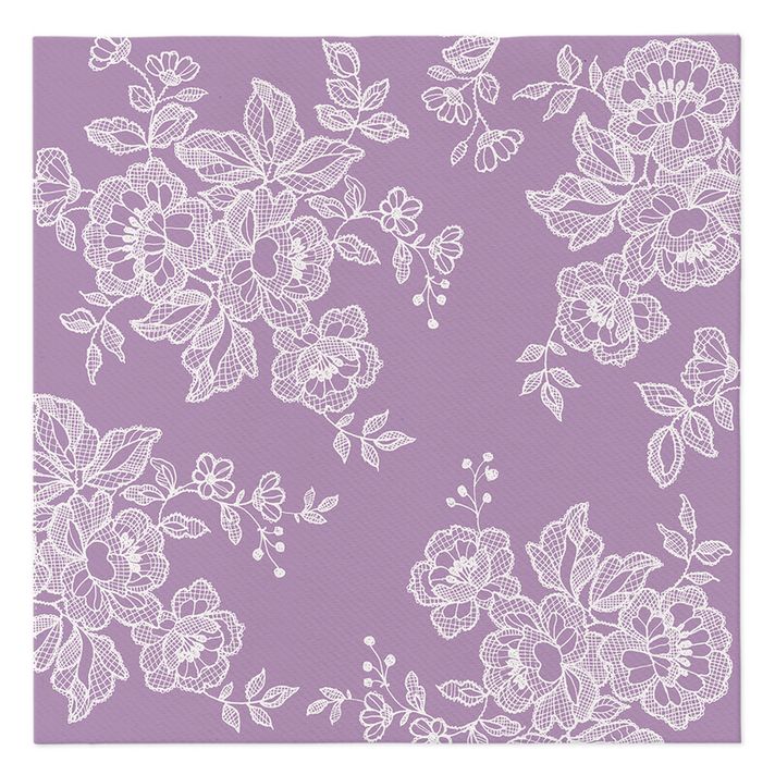 PAW - Ubrousky AIRLAID 40x40 cm - Soft Lace Violet