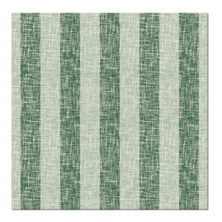 PAW - Ubrousky AIRLAID L 40x40cm Linen Stripes Green