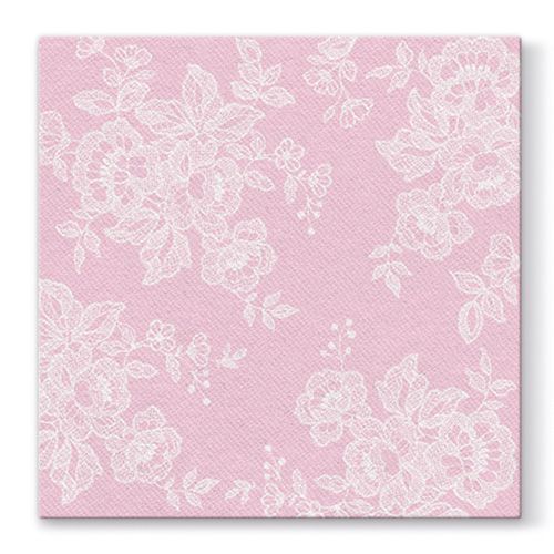 PAW - Ubrousky AIRLAID L 40x40cm Soft Lace Rosa