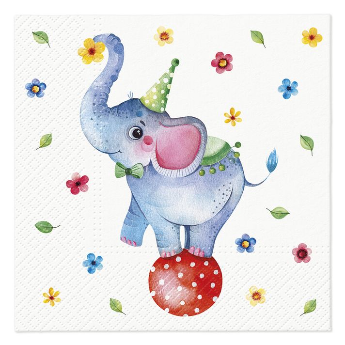 PAW - Ubrousky L 33x33cm Circus Elephant