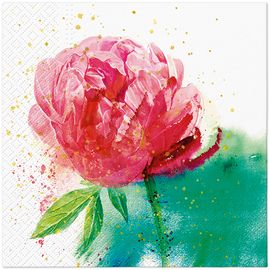 PAW - Ubrousky L 33x33cm Peony Watercolor