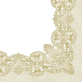 PAW - Ubrousky L 33x33cm Royal Lace Frame Gold