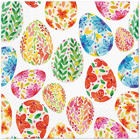 PAW - Ubrousky L 33x33cm Watercolor eggs