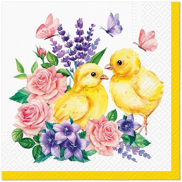 PAW - Ubrousky TaT 33x33cm Chicks and Flowers