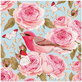 PAW - Ubrousky TaT 33x33cm English Roses Bird