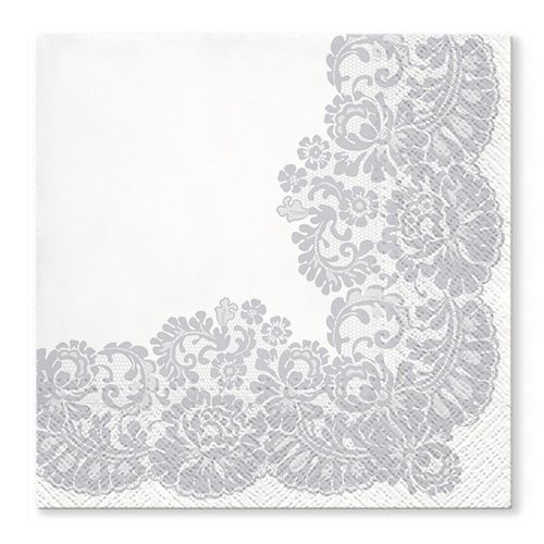 PAW - Ubrousky TaT 33x33cm Lacy Frame Silver