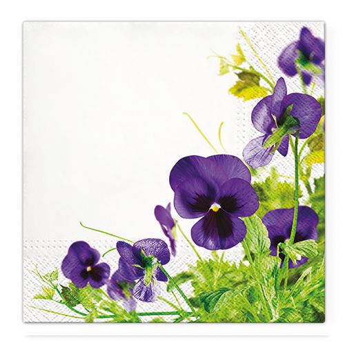 PAW - Ubrousky TaT 33x33cm Pansies Frame