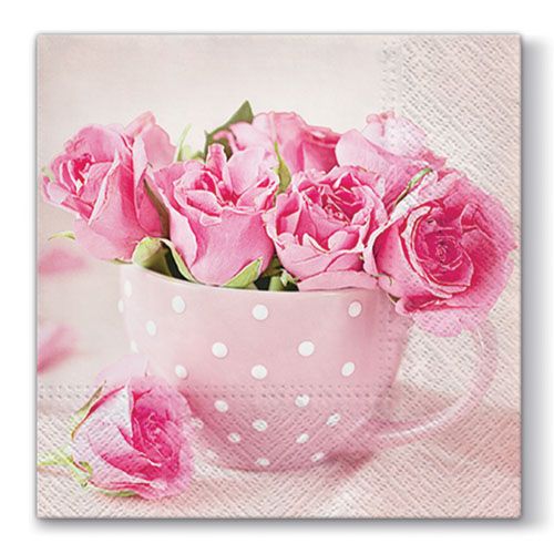 PAW - Ubrousky TaT 33x33cm Roses in a Cup