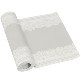 PAW - Středový pás AIRLAID 40cm x 24m Royal Lace Silver