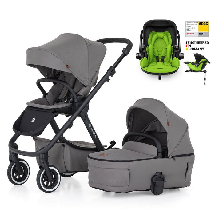 PETITE&MARS - Kočárek kombinovaný ICON 2v1 Dove Grey LITE AIR + KIDDY Evoluna i-size 2 + základna