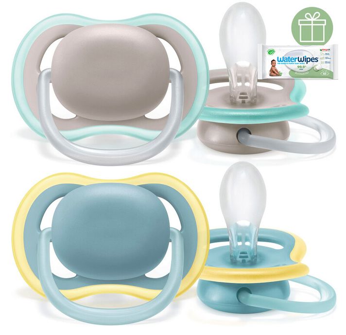 PHILIPS AVENT - Šidítko Ultra air neutral 18m+, 2 ks+WW Soapberry 60ks