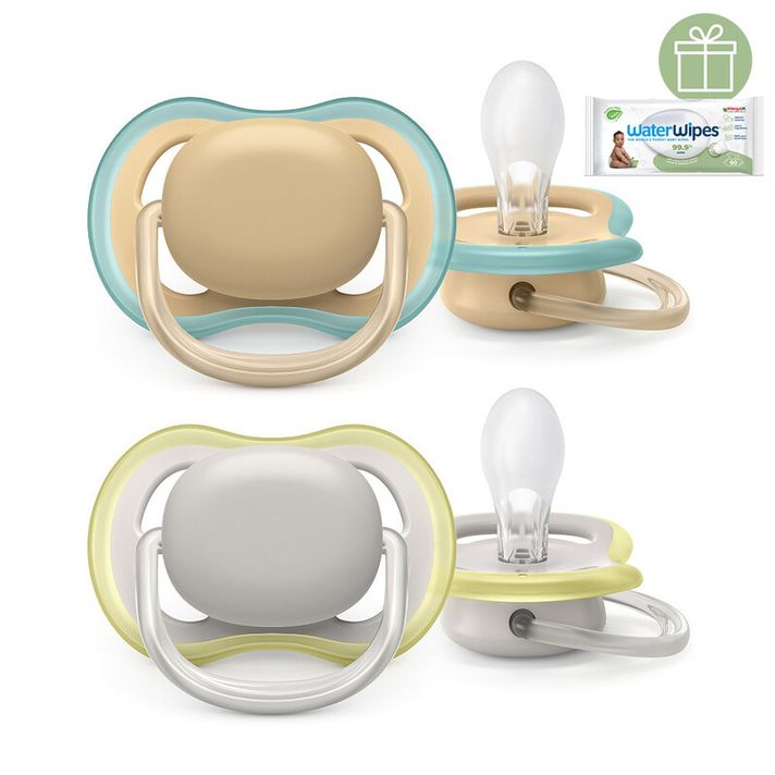 PHILIPS AVENT - Šidítko Ultra air neutral 0-6m, 2 ks+WW Soapberry 60ks