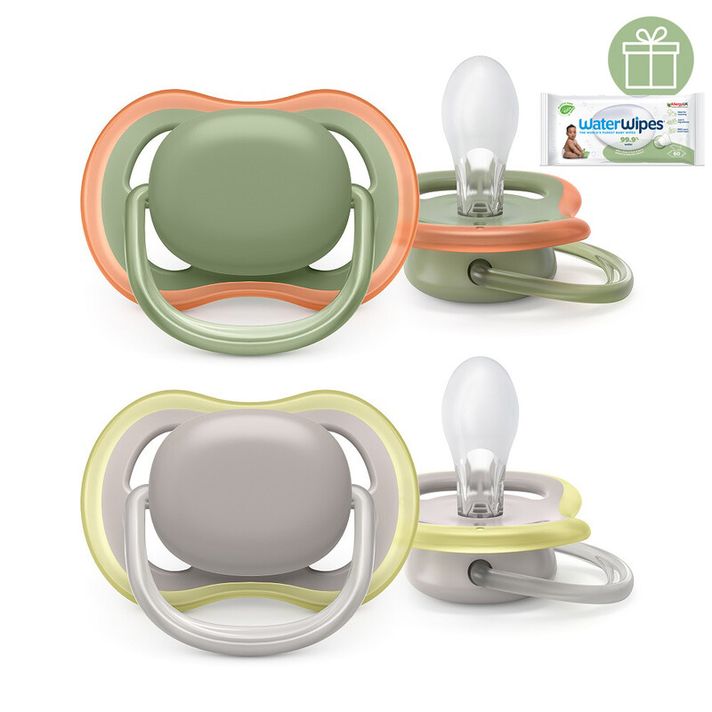 PHILIPS AVENT - Šidítko Ultra air neutral 6-18m, 2 ks+WW Soapberry 60ks