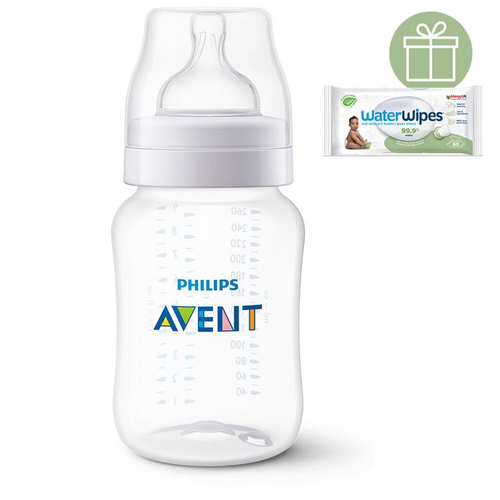 PHILIPS AVENT - Láhev Anti-colic 260ml, 1m++WW Soapberry 60ks