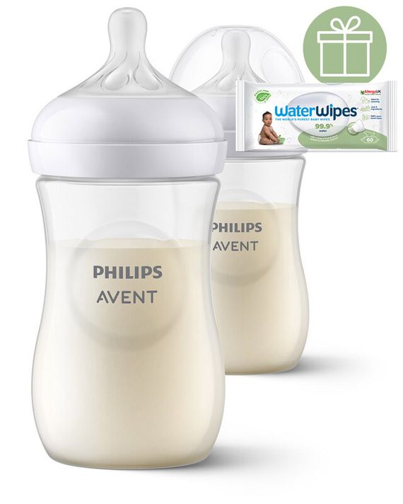 PHILIPS AVENT - Láhev Natural Response 260 ml, 1m+, 2 ks+WW Soapberry 60ks