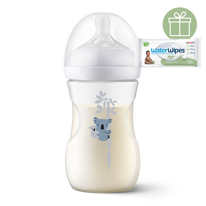 PHILIPS AVENT - Láhev Natural Response 260 ml, 1m+, koala+WW Soapberry 60ks