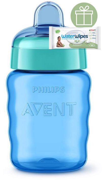 PHILIPS AVENT - Hrneček pro první doušky Classic 260 ml chlapec+WW Soapberry 60ks