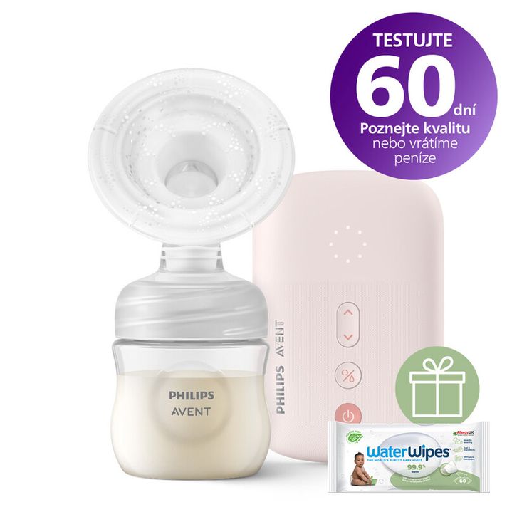 PHILIPS AVENT - Odsávačka mateřského mléka elektronická Single SCF395/11+WW Soapberry 60ks