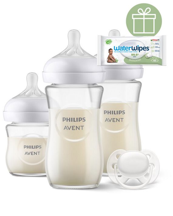 PHILIPS AVENT - Novorozenecká startovní sada Natural Response skleněná SCD878/11+WW Soapberry 60ks