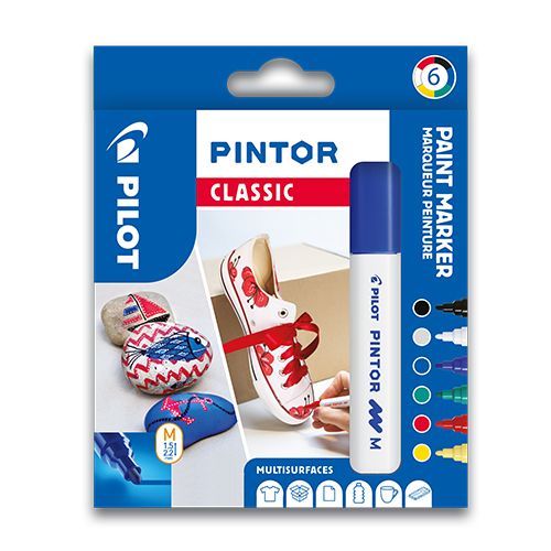 PILOT - Dekorační popisovač Pintor Fine Classic, sada 6 ks, hrot M