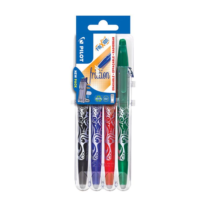 PILOT - Roller gumovací  Frixion Ball 0,7 mm, Set2Go Basic sada 4 ks