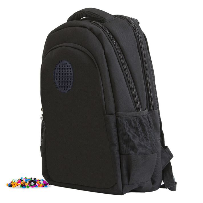 PIXIE CREW - Studentský batoh černý s malým panelem