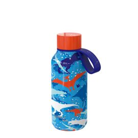 QUOKKA - KIDS Nerezová láhev / termoska s poutkem DINOSAURS, 330ml, 40141