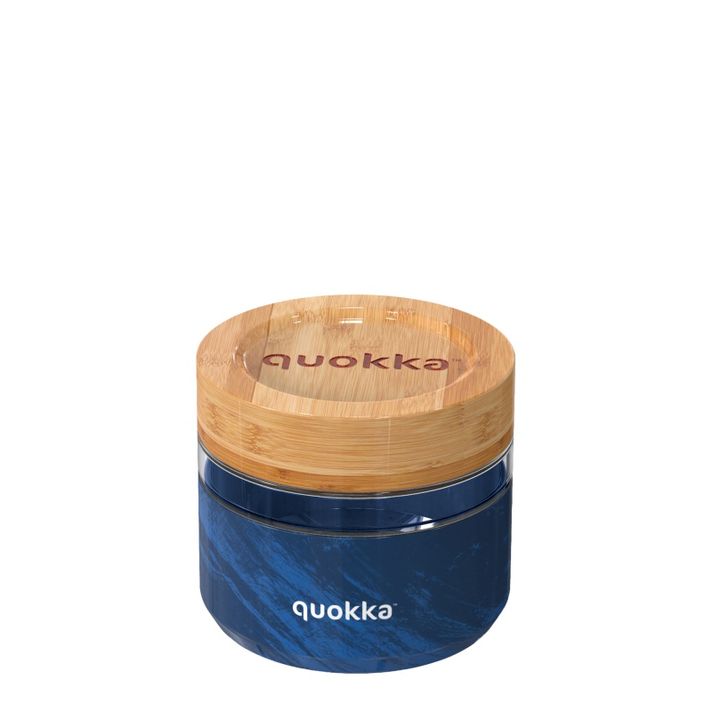 QUOKKA - Skleněná nádoba na jídlo WOOD GRAIN, 500ml, 40123