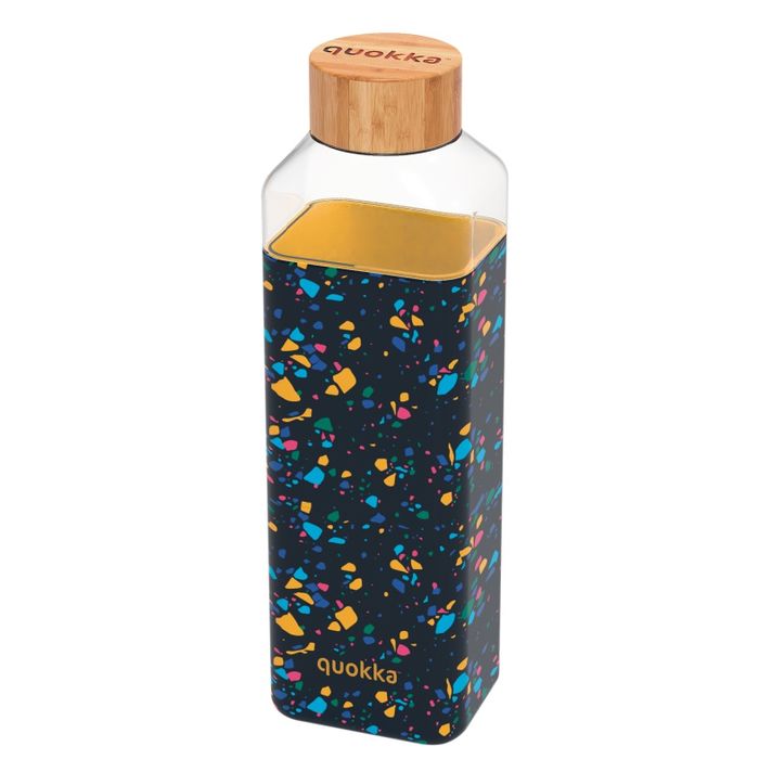 QUOKKA - Storm, Skleněná láhev se silikonovým povrchem NEO TERRAZZO, 700ml, 40028