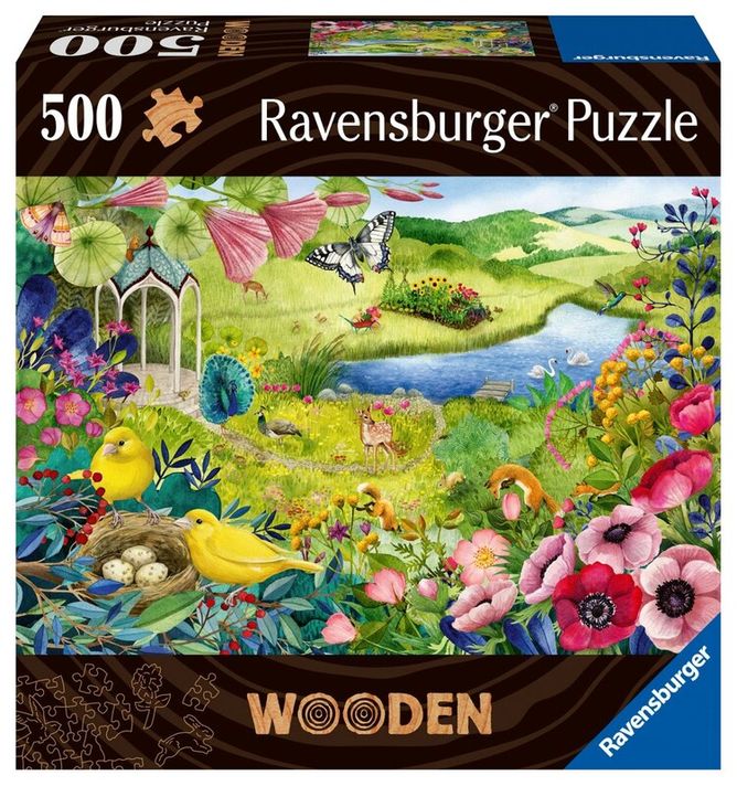 RAVENSBURGER - Dřevěné puzzle divoká zahrada 500 dílků