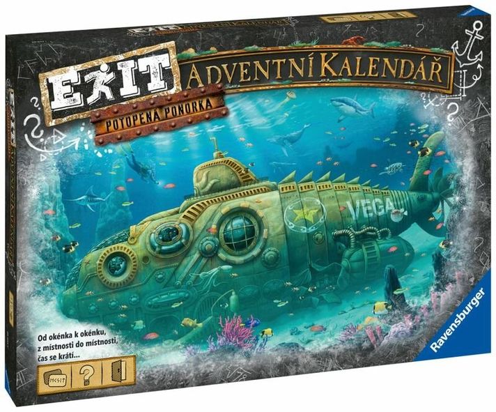 RAVENSBURGER - EXIT Adventní kalendář Ponorka- česká verze