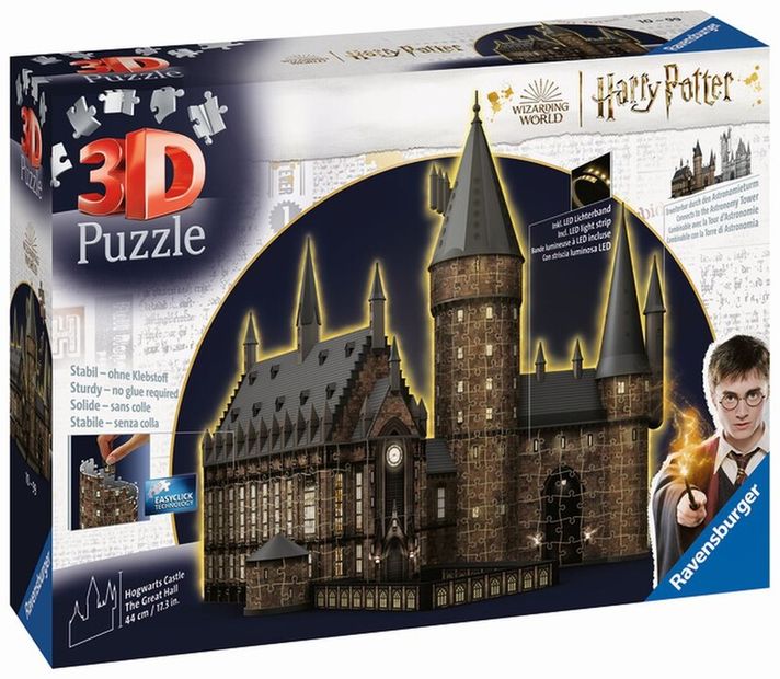 RAVENSBURGER - Harry Potter: Bradavický hrad - Velká síň (Noční edice) 540 dílků