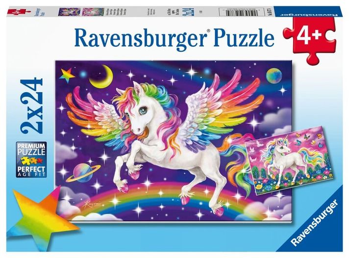 RAVENSBURGER - Jednorožec a pegas 2x24 dílků