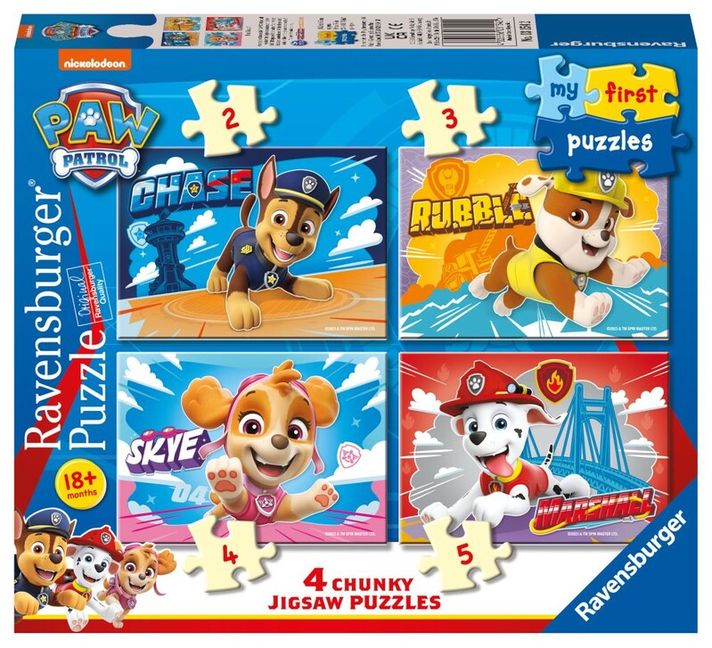 RAVENSBURGER - Moje první puzzle Tlapková patrola 2/3/4/5 dílků