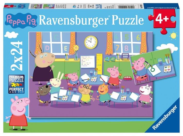 RAVENSBURGER - Prasátko Peppa 2x24 dílků