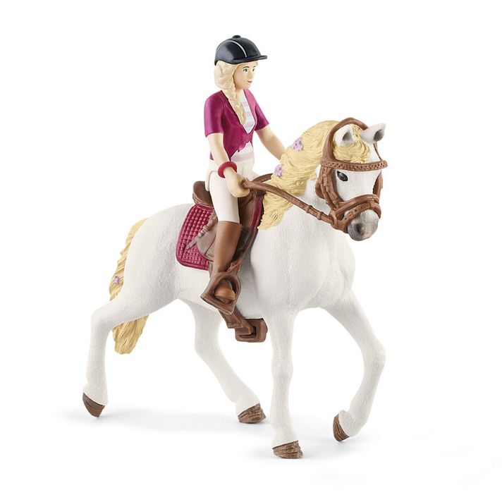SCHLEICH - Blondýna Sofia s pohyblivými klouby na koni
