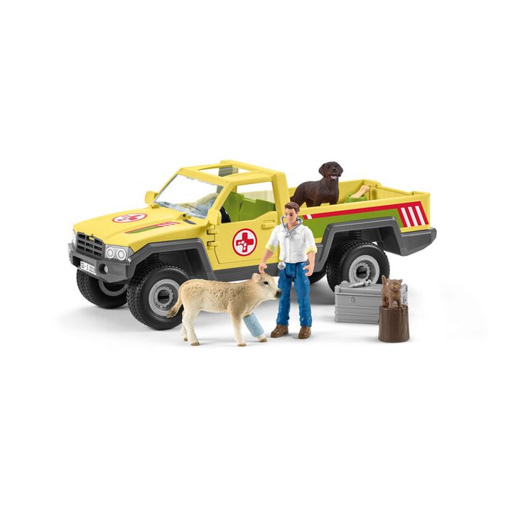 SCHLEICH - Záchranné terénní auto s veterinářem