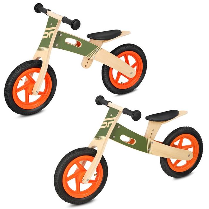 SPOKEY - WOOD RIDE DUO Dětské dřevěné odrážedlo 2v1, khaki