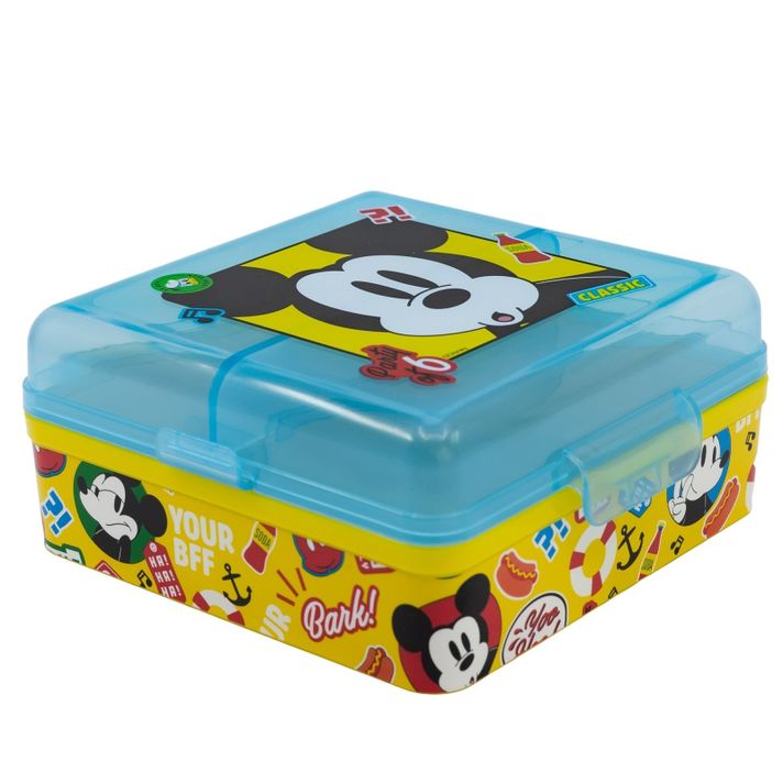 STOR - Dělený plastový box na svačinu MICKEY MOUSE, 74393