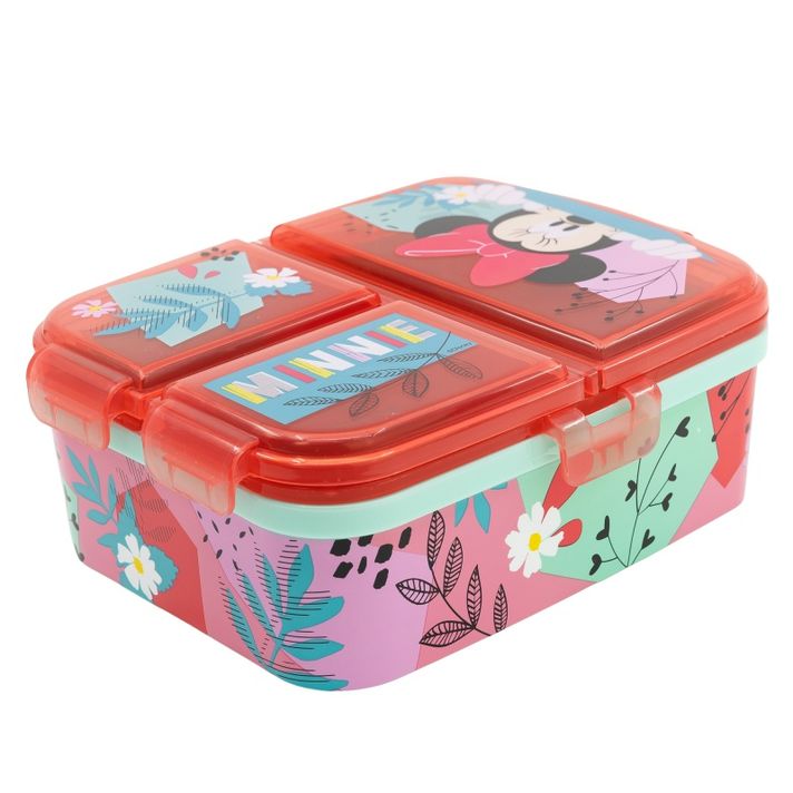 STOR - Dělený plastový box na svačinu XL, MINNIE MOUSE, 74499