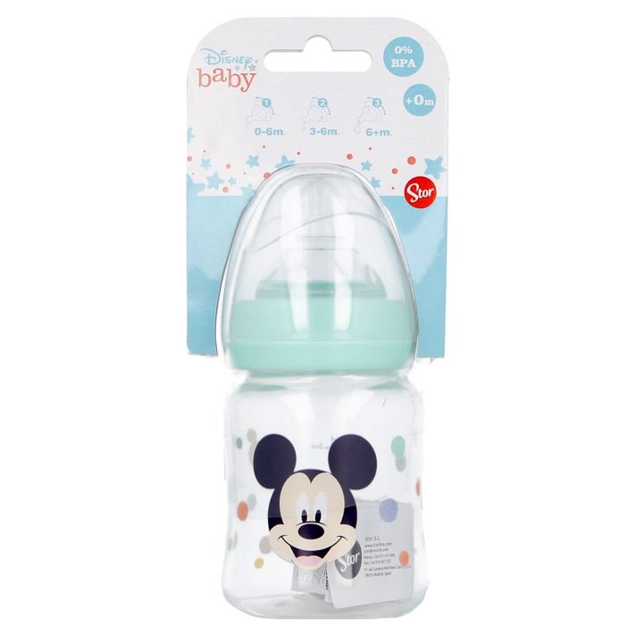 STOR - Kojenecká láhev MICKEY MOUSE, 0+, 150ml, 13001