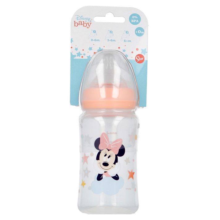 STOR - Kojenecká láhev MINNIE MOUSE, 0+, 240ml, 13102