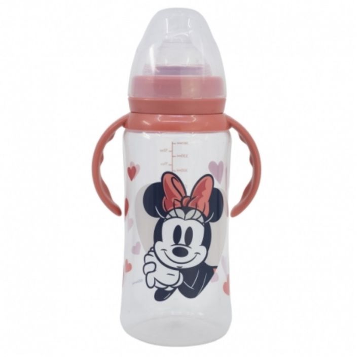 STOR - Kojenecká láhev s držadly Minnie Mouse, 360ml, 10+, 10704