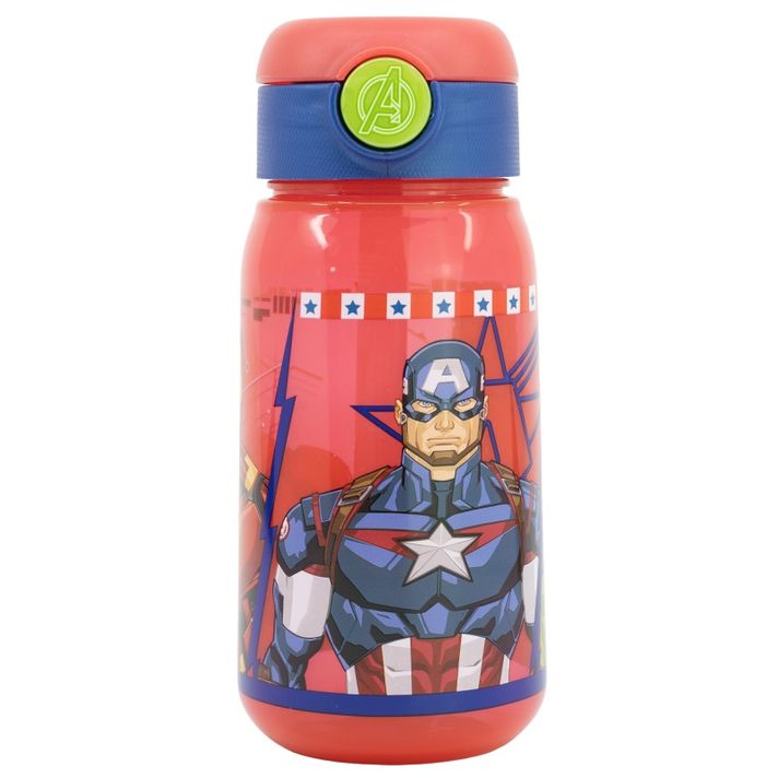 STOR - Plastová láhev s automatickým otevíráním AVENGERS, 510ml, 74142