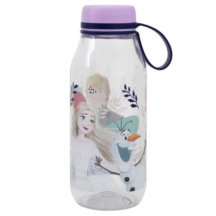 STOR - Plastová láhev se silikonovým poutkem DISNEY FROZEN, 460ml, 74282