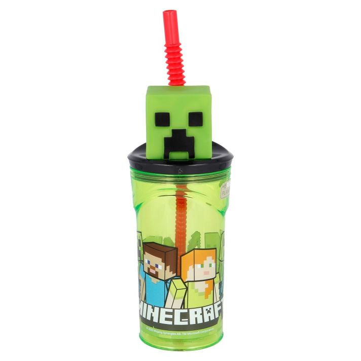 STOR - Plastová 3D láhev MINECRAFT, 560ml, 40466